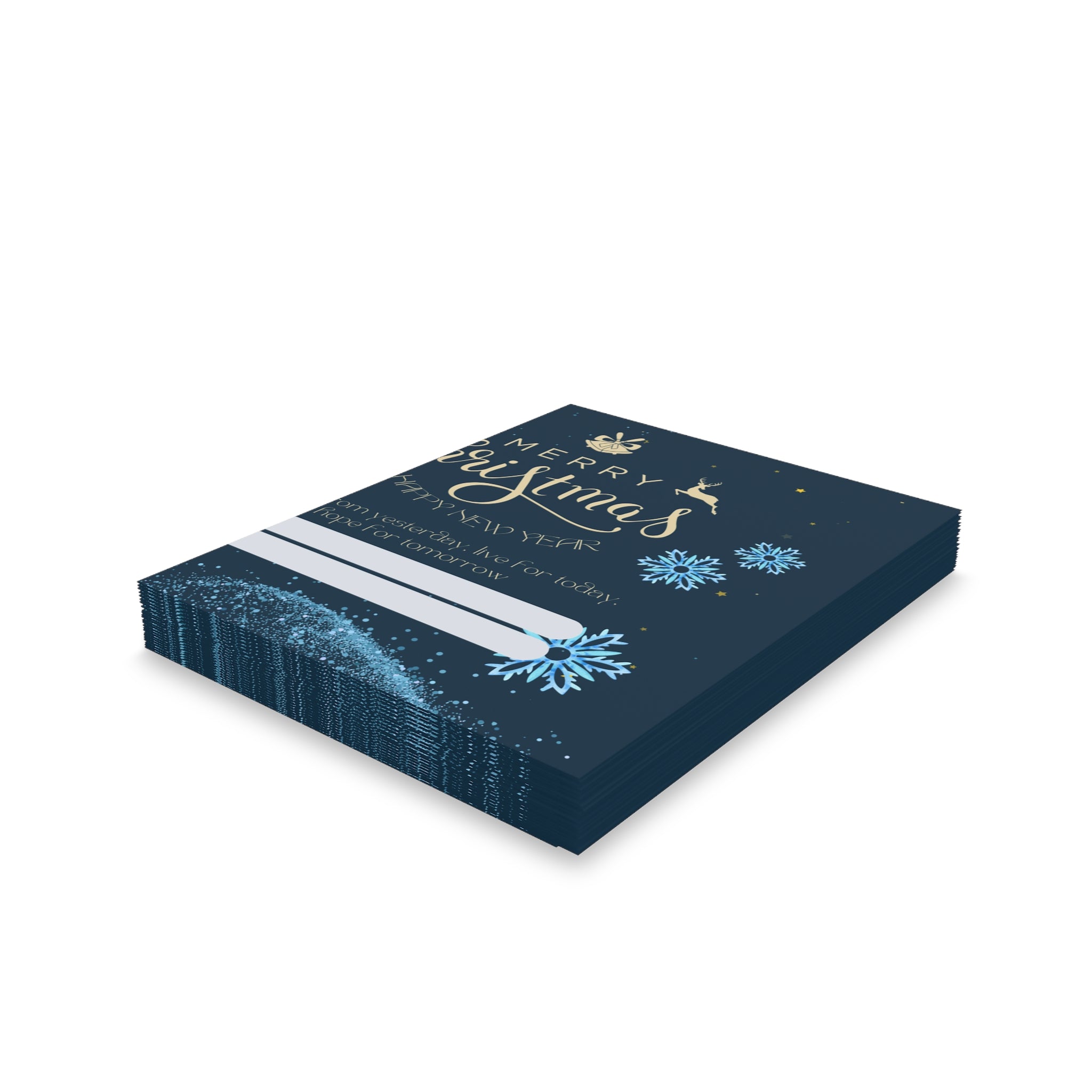 Elegant Blue Christmas Postcard (8, 16, 24 pcs)