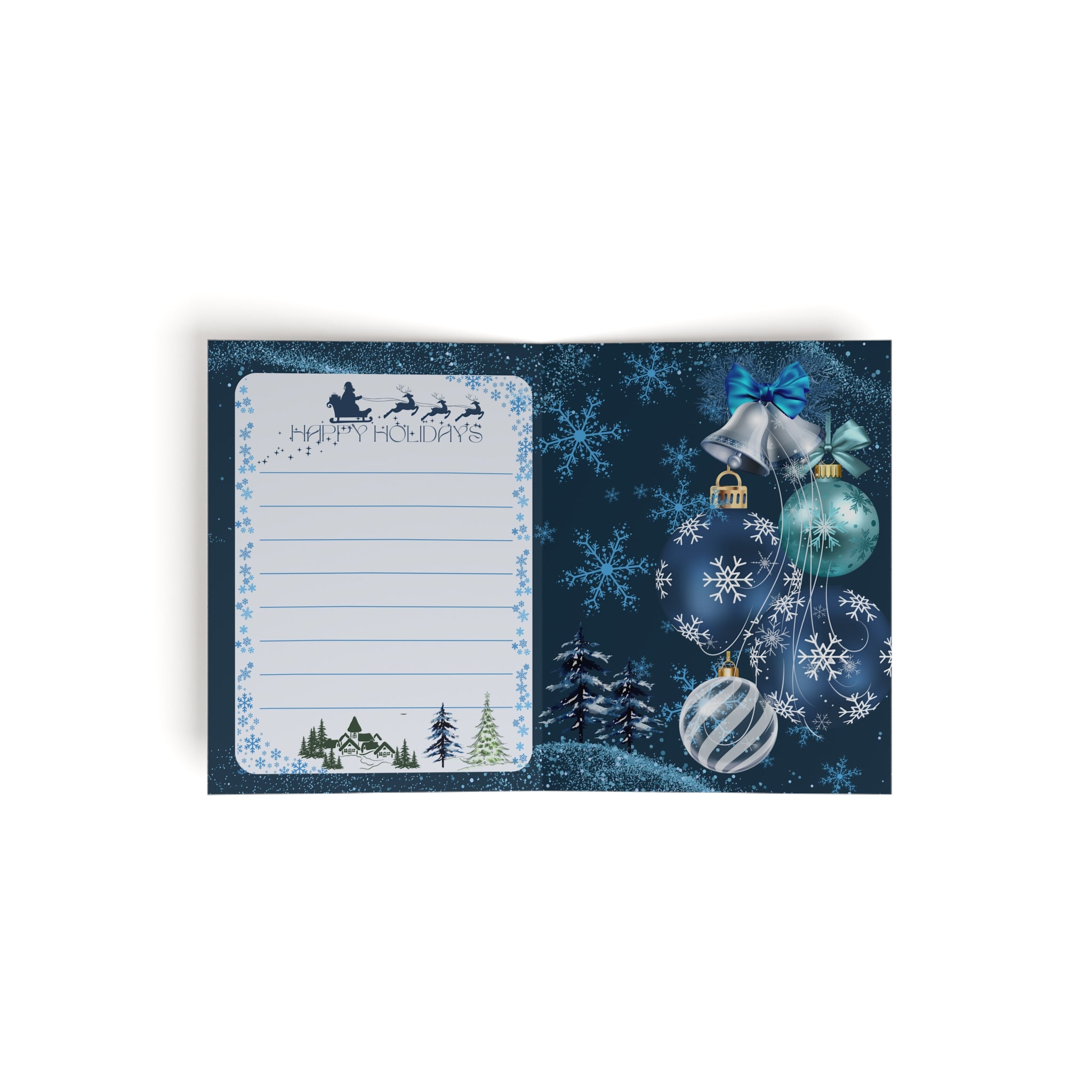 Elegant Blue Christmas Postcard (8, 16, 24 pcs)