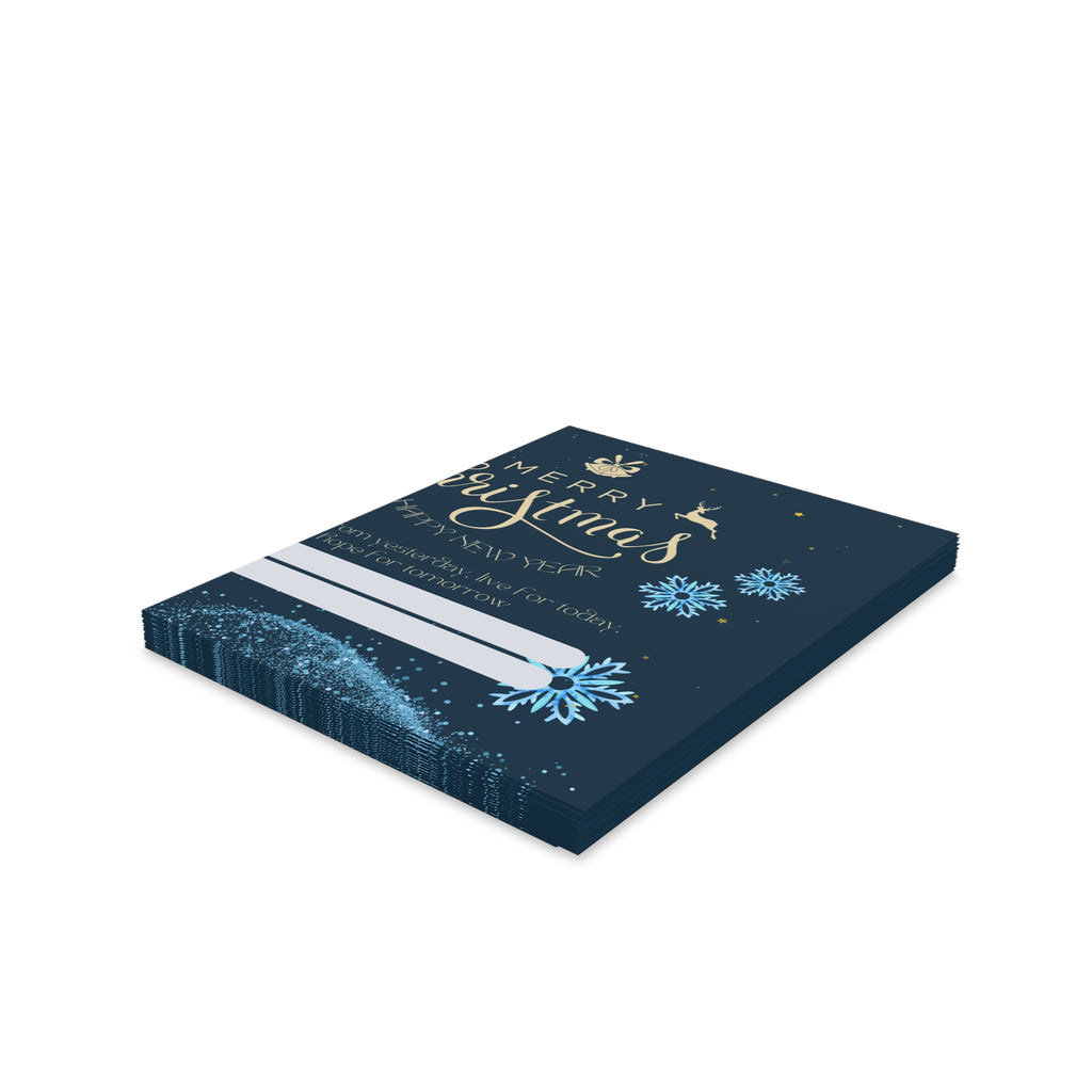 Elegant Blue Christmas Postcard (8, 16, 24 pcs)