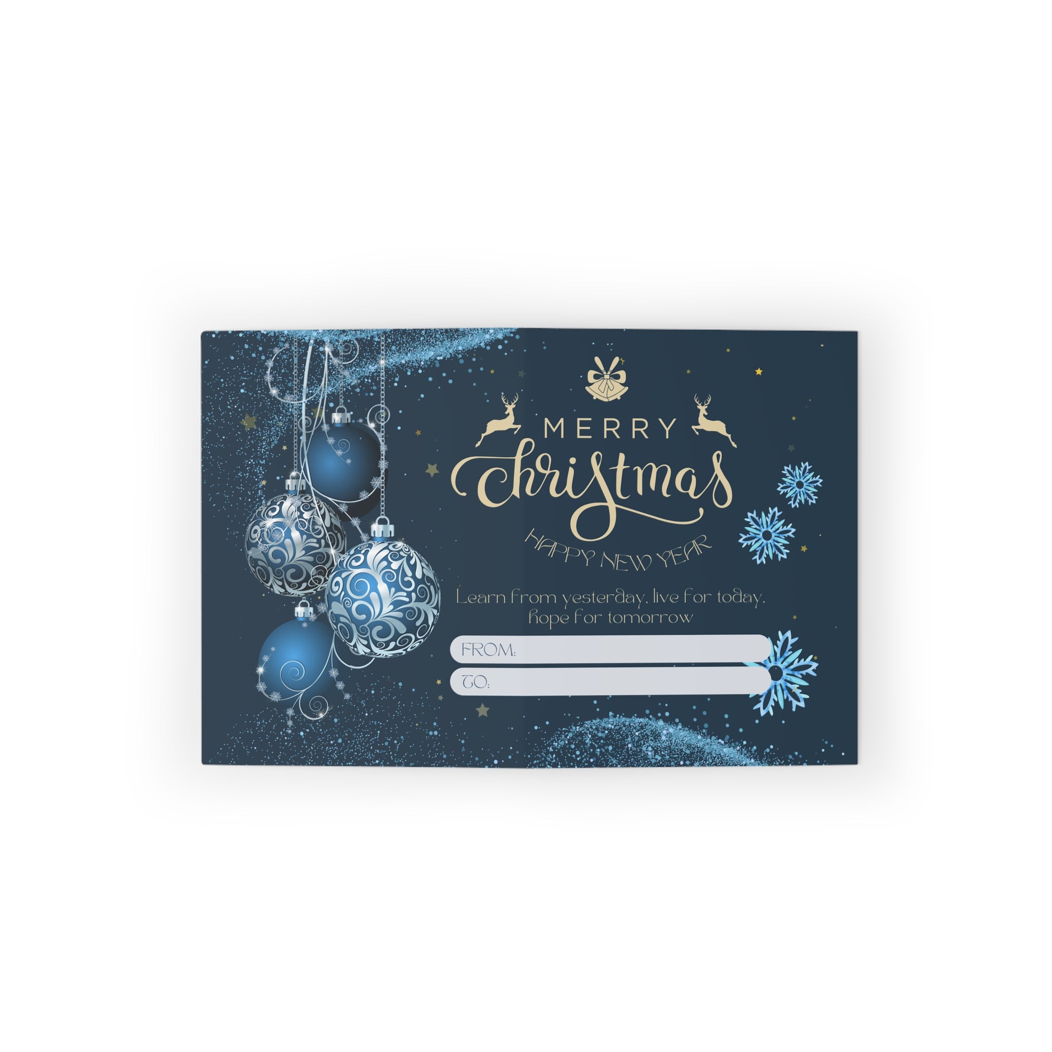 Elegant Blue Christmas Postcard (8, 16, 24 pcs)