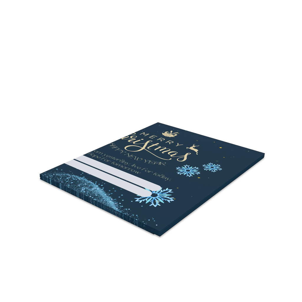 Elegant Blue Christmas Postcard (8, 16, 24 pcs)