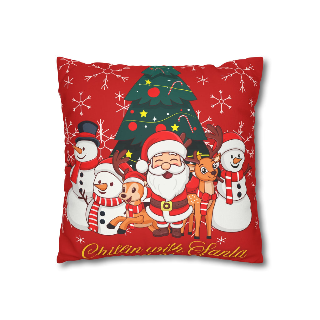 santa and friends pillow cover