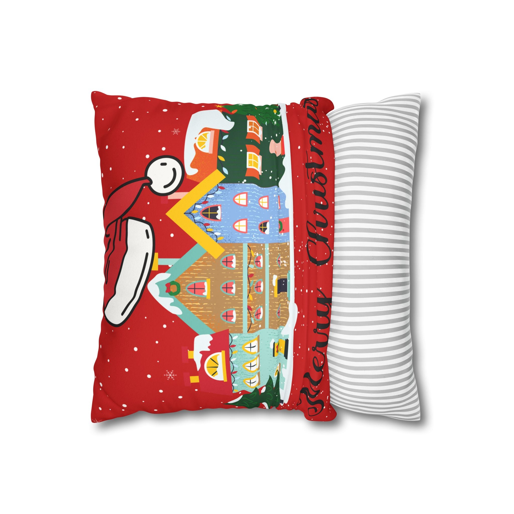 santa and friends pillow cover